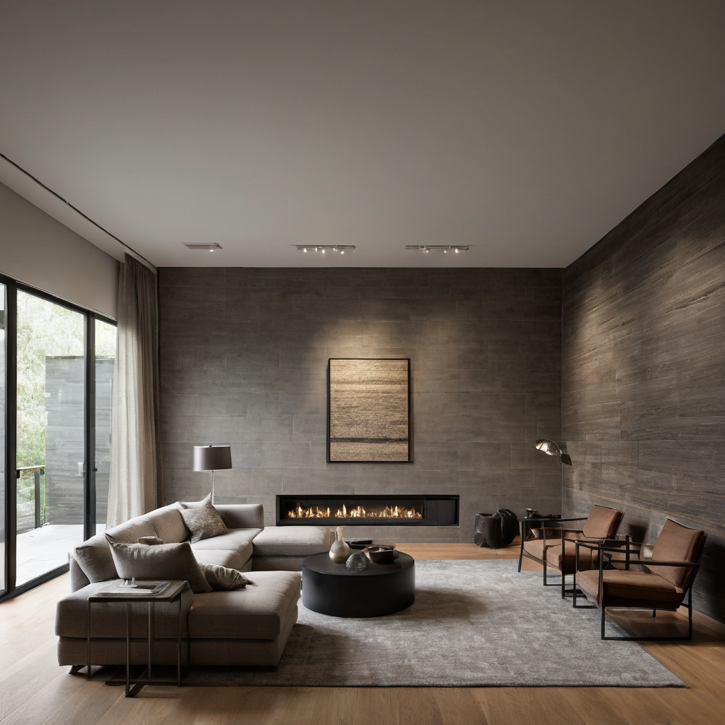 Which wall finish improves living room acoustics rather than merely looking acoustic interior planning detail